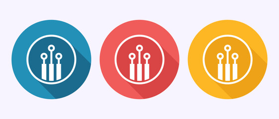 Poster - Fiber optic cable icon design illustration. Electric wire sign symbol in shadow button design