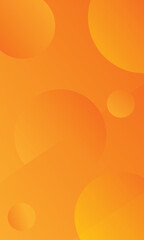 Fototapete - Abstract orange background with circles. Vector gradient illustration