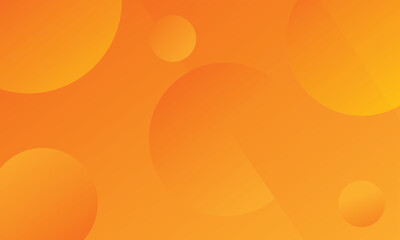 Aufkleber - Abstract orange background with circles. Vector gradient illustration