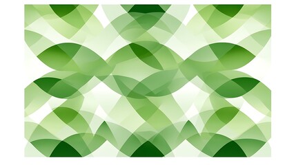 Poster - Abstract background with overlapping green leaf shapes in varying shades and translucency, creating a layered and textured effect. The pattern is symmetrical and organic in appearance, suggesting a