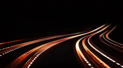 Aufkleber - Orange light trails on dark background