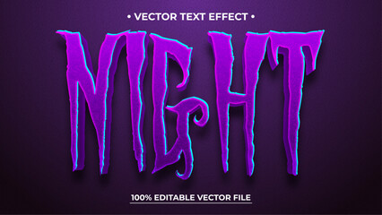 Poster - Night editable text effect, Halloween theme text style