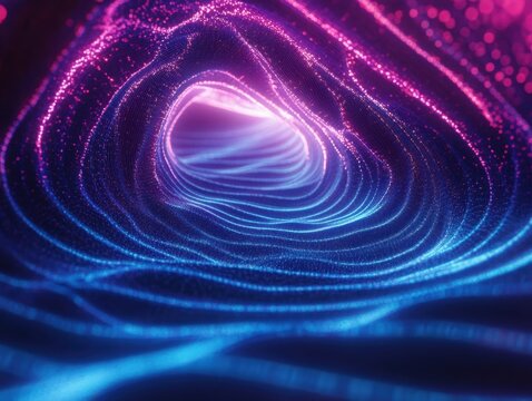 Abstract hazes ripple, neon swirls on the background