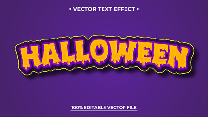 Poster - Halloween editable text effect vector design