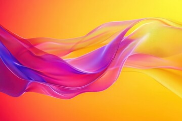 Poster - Abstract fluid art background with vibrant color gradient and flowing fabric effect for modern design projects and creative presentations