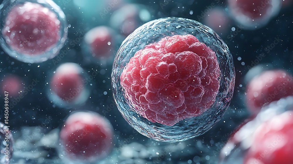 Microscopic view of cells Stock Photo | Adobe Stock