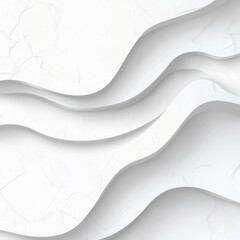 Poster - Minimalist white abstract waves on textured background for modern design and elegant presentation with smooth lines and subtle shadows creating a serene and clean aesthetic