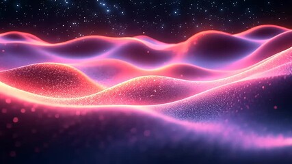 Abstract glowing wavy landscape (1)