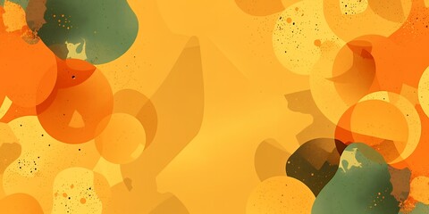Poster - A vibrant abstract background featuring orange and green shapes with a textured appearance
