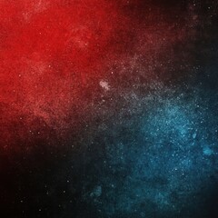 Poster - Artistic canvas texture with vibrant red and blue hues creating a celestial galaxy effect perfect for backgrounds and creative designs with dramatic contrast