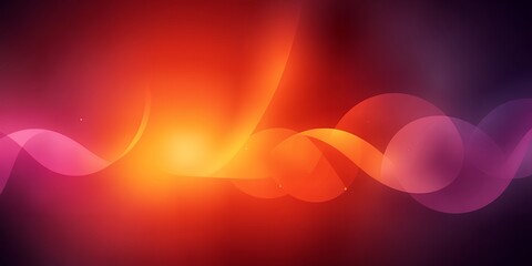 Poster - Abstract glowing background with wavy lines in shades of red orange pink and purple colors