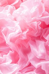 Poster - delicate pink fabric folds creating a soft and dreamy texture with gentle light and shadow interplay
