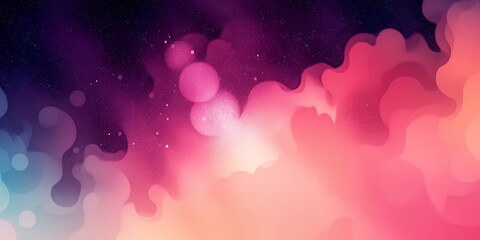 Poster - Abstract background with pink and purple hues, bokeh lights, and star like specks of light
