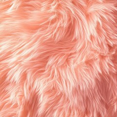 Poster - Fluffy peach texture background with soft and delicate fibers creating a warm and inviting visual, ideal for adding a touch of cozy elegance to any design project