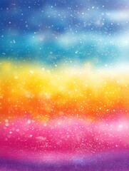 Poster - Abstract rainbow gradient background with sparkling bokeh effects creating a vibrant and dreamy atmosphere perfect for festive designs and creative projects