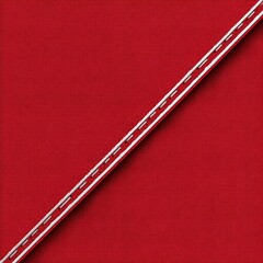 Poster - Crimson Fabric Texture with Diagonal Stitching Detail a Close Up of Vibrant Red Textile with White Thread Accents Creating a Modern and Clean Design for Backgrounds