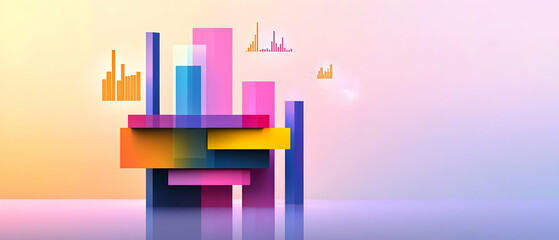 Poster - abstract geometric shapes composition