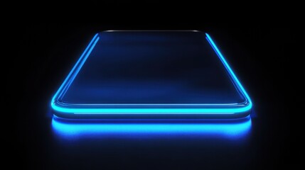 Poster - blue glowing on technology concept