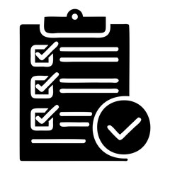 Aufkleber - Checklist task management completed with checkmarks and clipboard for project success and efficiency isolated on transparent background