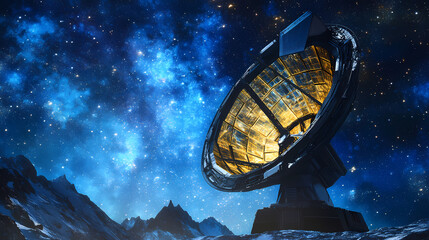 Wall Mural - futuristic space telescope