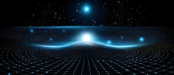 Poster - Abstract Futuristic Digital Space Background