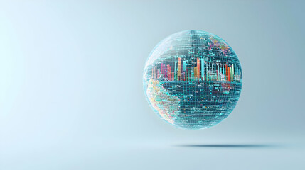 Poster - Digital Globe Data Visualization Design