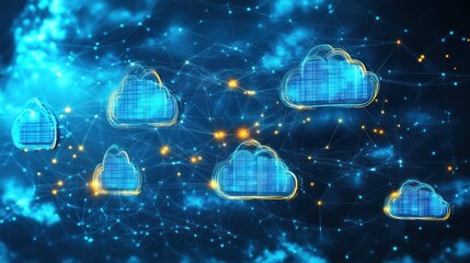 Poster - Interconnected cloud servers network digital data communication