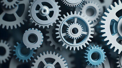 Poster - Complex Interlocking Gears In Motion