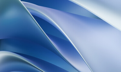 Fototapete - Modern Navy and Light Blue Flowing Shapes for Corporate Presentations