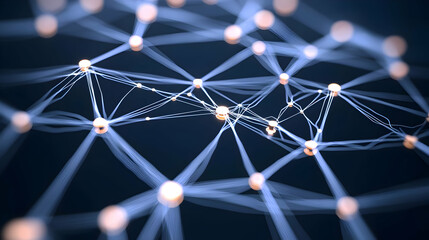 Poster - Abstract Network Design With Glowing Points And Lines