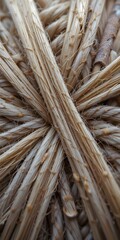 Aufkleber - Detailed Textile Fibers, Abstract Fabric Weave. Macro Close-up Shows Delicate Thread Work, Fine Material Texture. Structure Details Enhance Pattern, Craftsmanship Displays Quality.