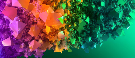 Poster - abstract geometric shapes colorful pattern background