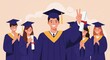 © Fajar - Graduating Students Celebrating with Diploma at Graduation Ceremony