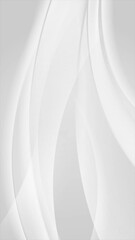 Poster - Pearl grey glossy waves abstract concept motion background. Vertical looped video animation