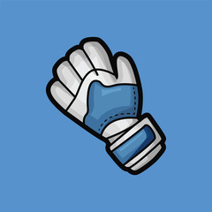 Aufkleber - Soccer or football goalkeeper gloves illustration clip art design vector