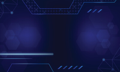Poster - Futuristic abstract technology cybernetic circuit background design