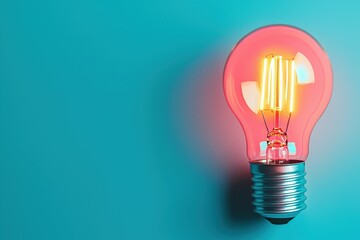Poster - Glowing light bulb symbolizing bright ideas and innovative entrepreneurship