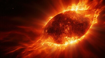 Wall Mural - experience the magic of a fantasy solar eclipse, where dazzling lights create an epic cinematic back