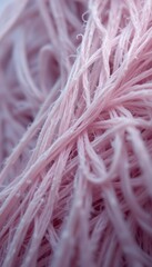 Aufkleber - Extreme Close-up On A Single Thread, Nestled Deeply In A Fabric Weave. Detail And Texture Are Revealed, Showing The Textile's Intricate Patterns, Creating A Mesmerizing, Abstract View. Fiber Structure