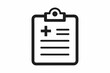 © Rakib - Medical Clipboard Icon: A simple medical clipboard icon on clean. Perfect for medical, health, and healthcare-related applications, websites, and designs.