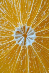 Aufkleber - Orange Segment Detail, Showing Juicy Vesicles, A Close Up Of Citrus Fruit. Vitamins Abound In This Single, Peeled Section, Perfect For Healthy Eating Concepts. A Refreshing Burst Of Flavor.