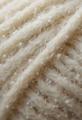 Aufkleber - Wool Thread's Intricate Beauty, Revealing Delicate Fibers. A Close-up View Highlights The Material's Texture. This Macro Shot Showcases The Yarn's Natural Details And Softness. Perfect For Crafts Or