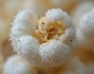 Aufkleber - Single Popcorn Kernel, A Close Up View. Smooth Surface Magnified, Showing Detail. Perfect Snack Food, Detailed, Ready To Pop. Food Photography.