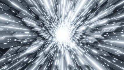 Poster - Dynamic light burst action digital space abstract visuals futuristic environment close-up viewpoint energy and movement concept for seo impact