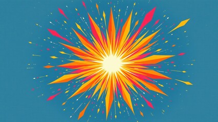 Poster - Dynamic explosion of colorful energy abstract art graphic design vibrant environment close-up view visual impact for modern creativity