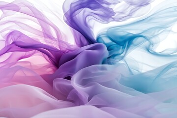 Aufkleber - Abstract flow of colorful fabric in soft hues and delicate shapes