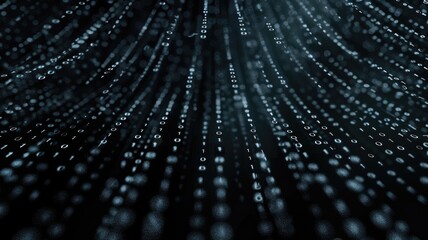 Abstract picture of binary code with digital technology style design with the coding data flowing show dynamic movement represent about programming by programmer or problem solve by encryption. AIG53.