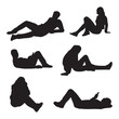 © StunnerSolutions - Silhouette vector art of people relaxing lying down sitting vector graphic design illustration image art