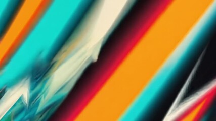 Poster - vibrant abstract background with dynamic diagonal lines in teal, orange, and white, creating lively 
