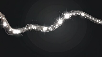 Poster - shimmering light waves and sparkling elements create mesmerizing visual effect against dark backgrou